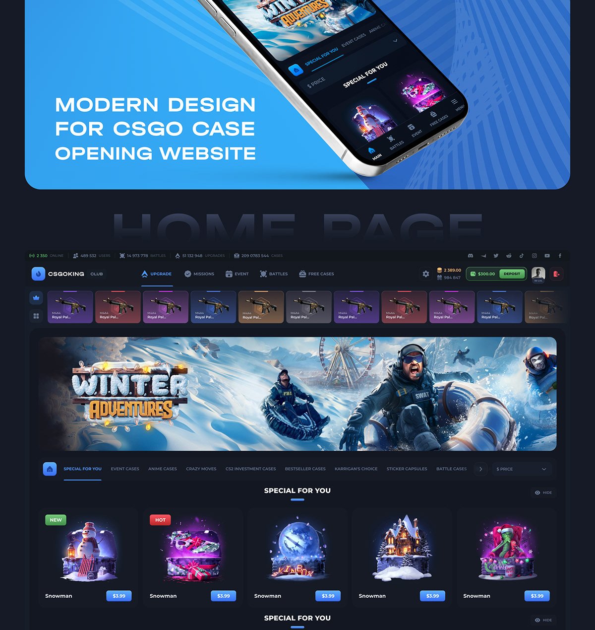 CSGOKING – CS:GO Open Case Battles Casino插图1