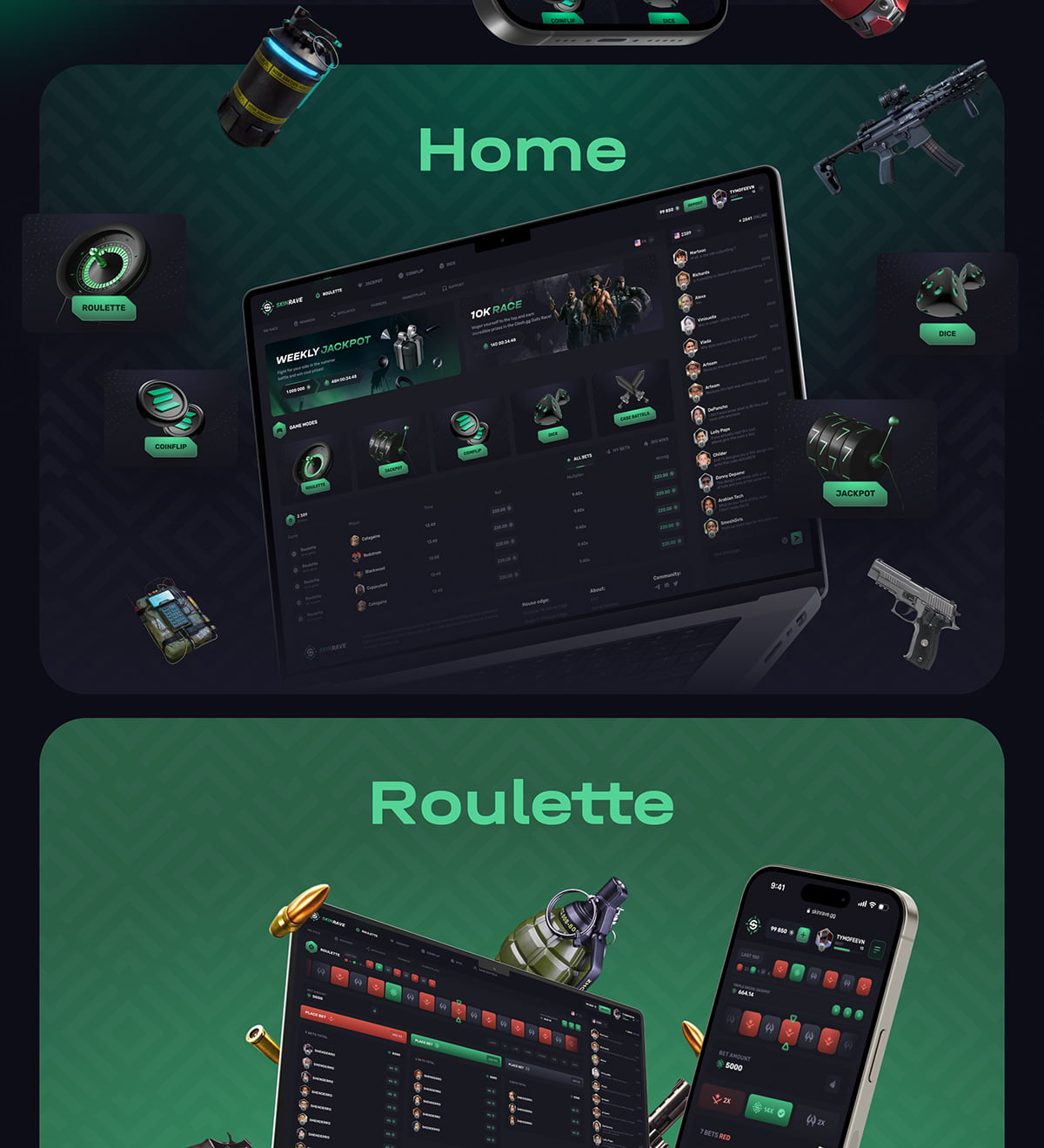 Skinrave – CSGO Roulett Gambling Site插图1