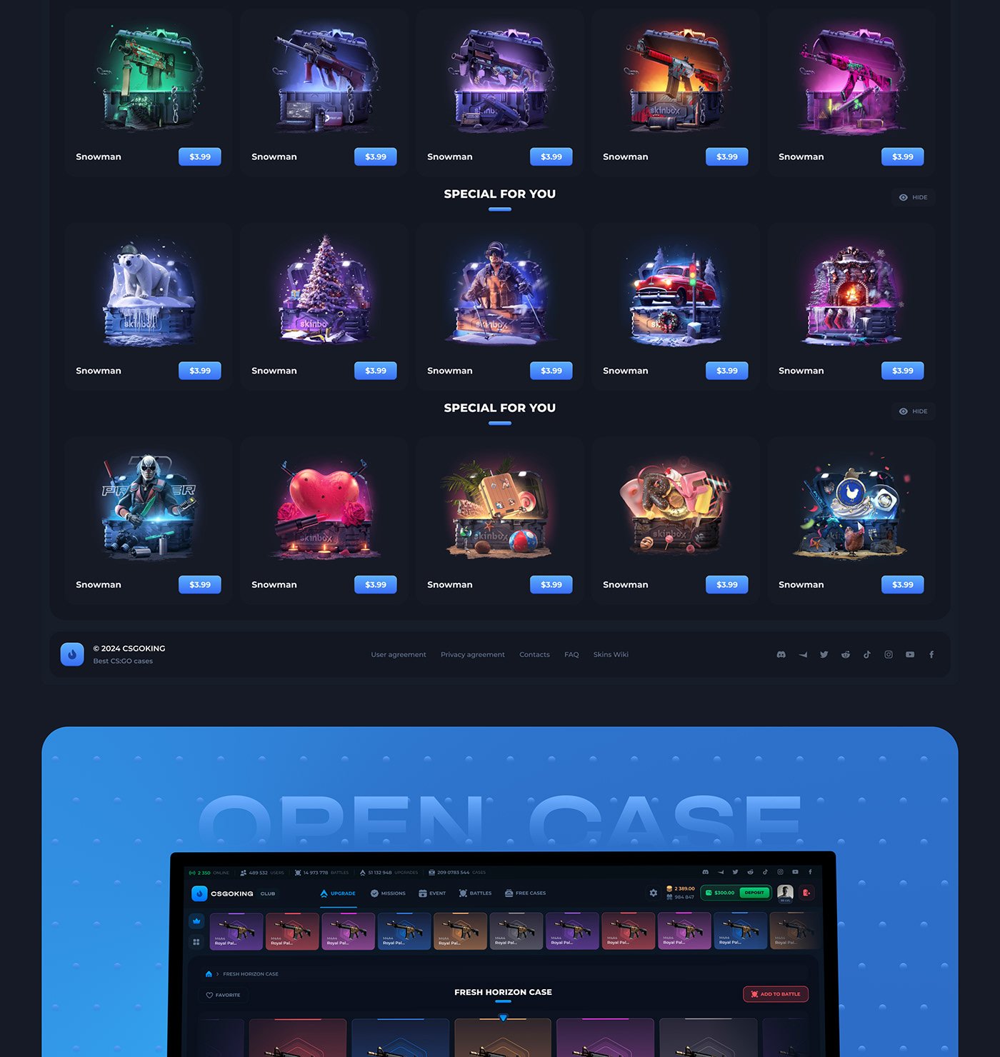 CSGOKING – CS:GO Open Case Battles Casino插图2