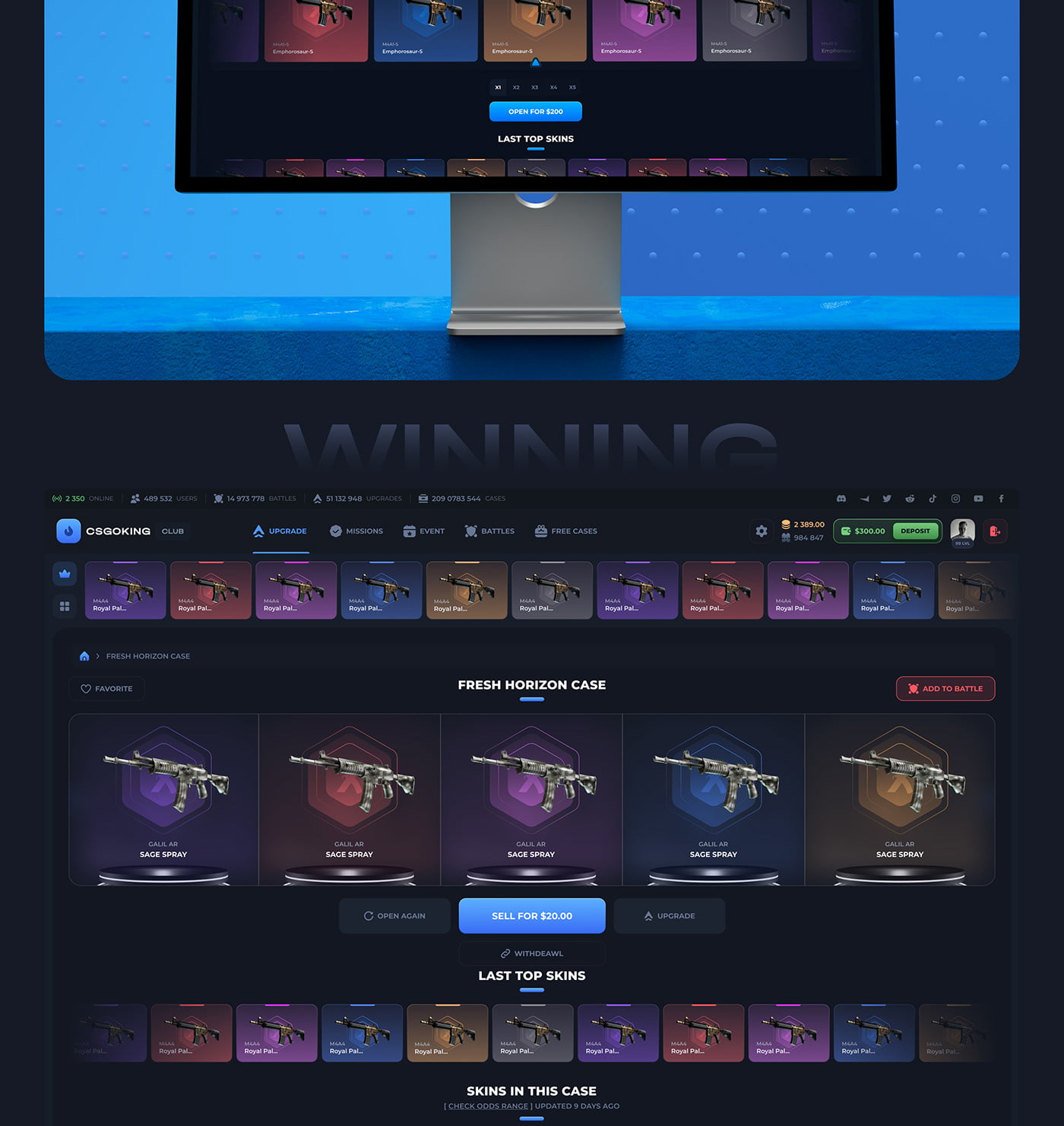 CSGOKING – CS:GO Open Case Battles Casino插图3