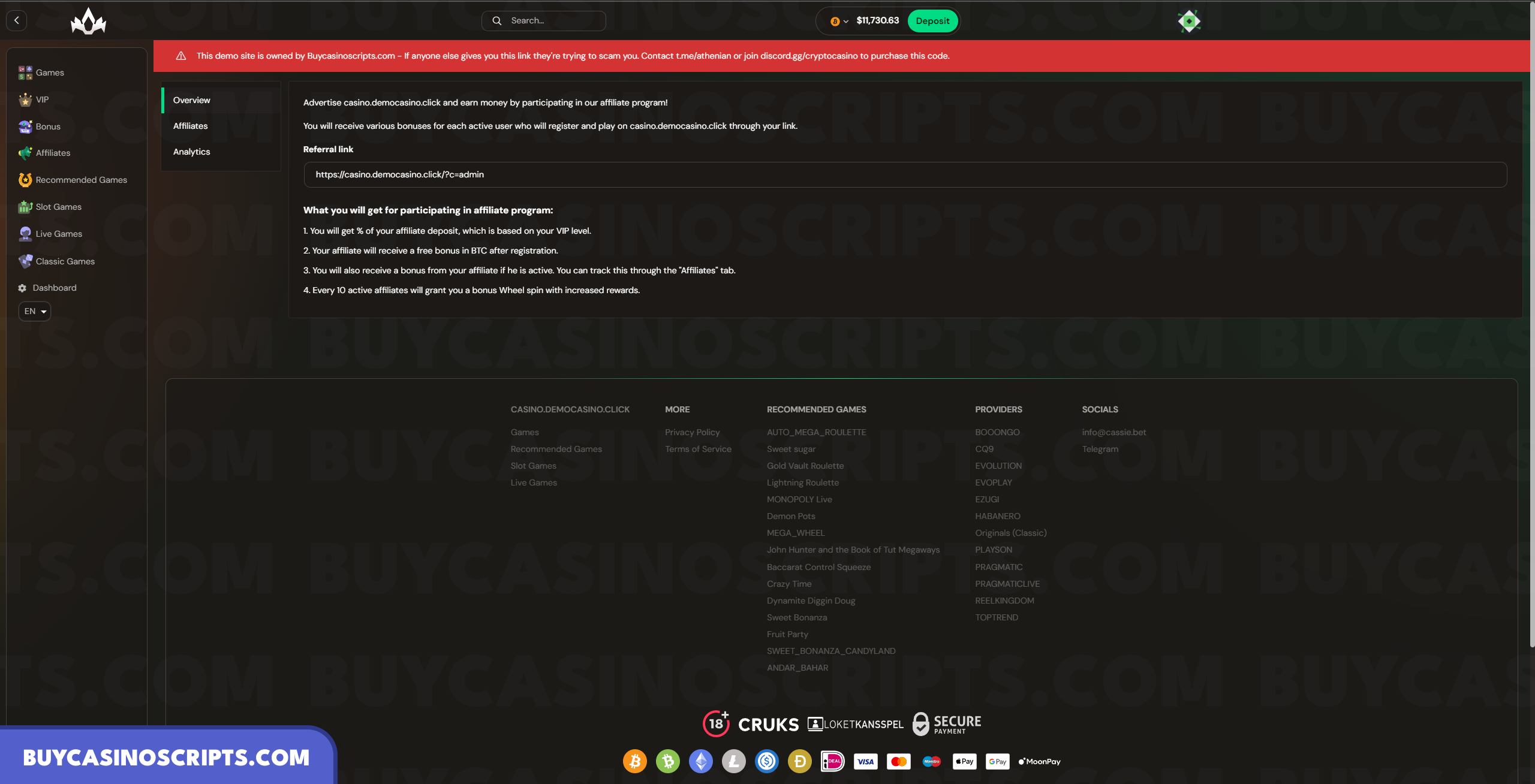 Revamped Classic Crypto Casino Source Code插图7