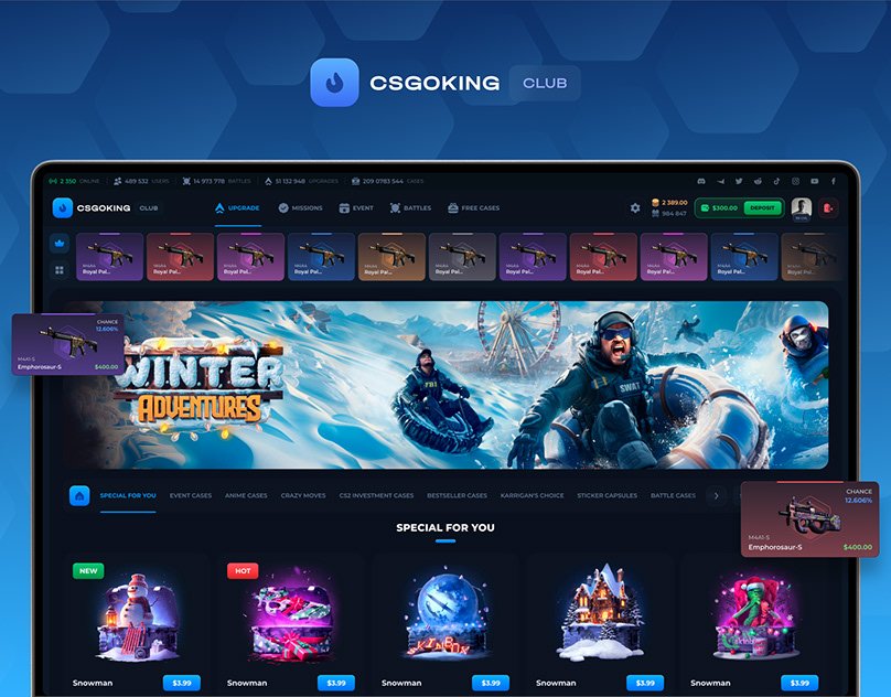 CSGOKING – CS:GO Open Case Battles Casino